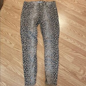 7 for all mankind leopard print pants size 28